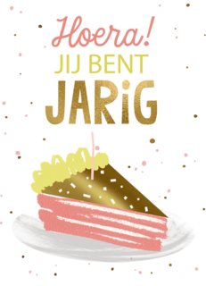 Verjaardagskaart hoera jij bent jarig