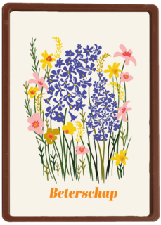 Beterschapskaart klassiek met bloemen