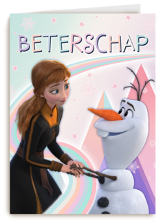 Frozen beterschapskaart Olaf en Anna