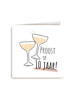 Proost op 10 jaar huwelijksjubileum
