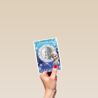 fotokaart frozen uitnodiging elsa