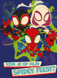 Uitnodiging Spidey feestje