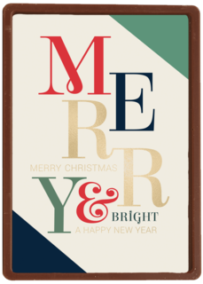 Merry Christmas Bright New Year Modern