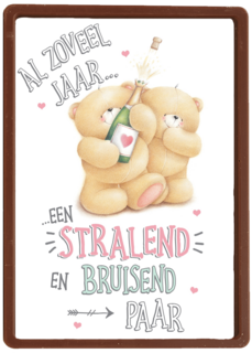 Trouwdagkaart Forever Friends Stralend en bruisend paar