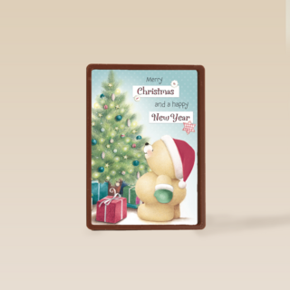 beertje naast de kerstboom