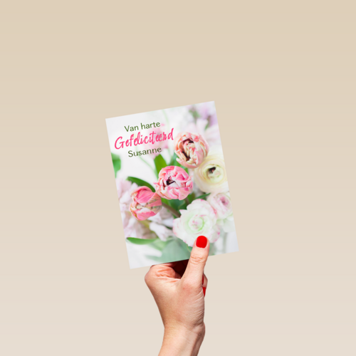 van harte gefeliciteerd bloemen