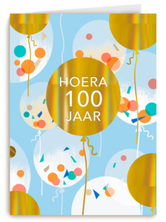 100 jaar confetti ballon