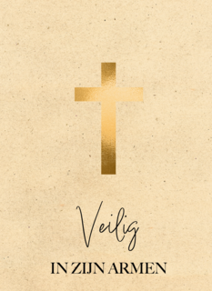 condoleancekaart met tekst veilig in zijn armen