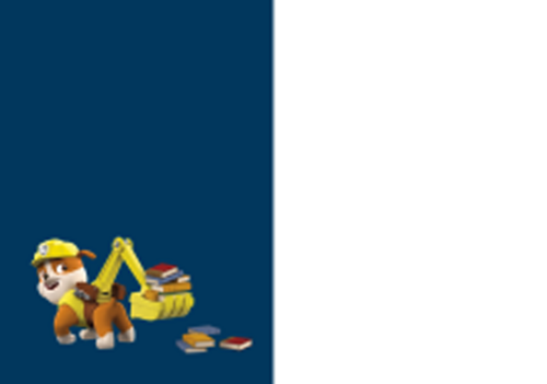 Paw Patrol kaart hallo nieuw schooljaar met Chase