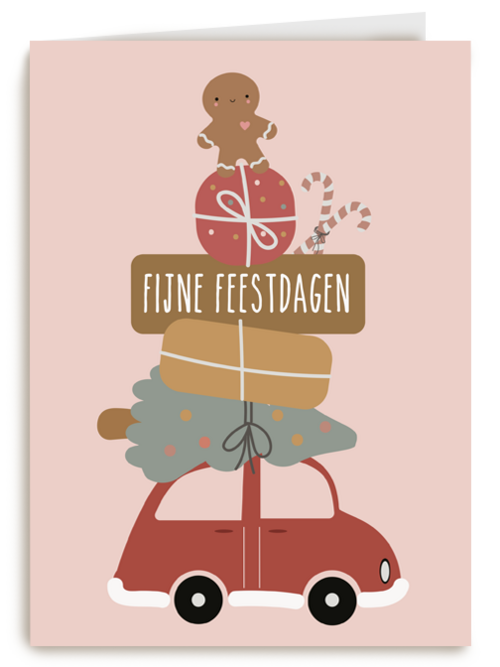 Fijne feestdagen auto Eef Lillemor