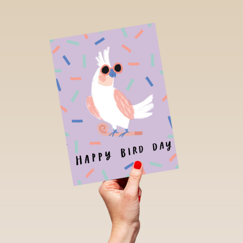 Zomer kaart Happy bird day