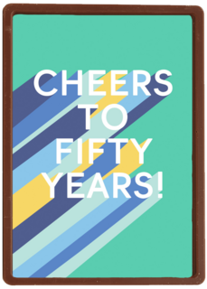 Verjaardagskaart cheers to 50 years fifty