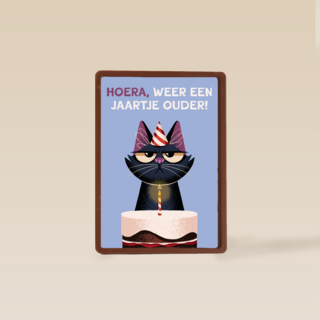 Verjaardagskaart Grumpy Folio weer een jaartje ouder lila