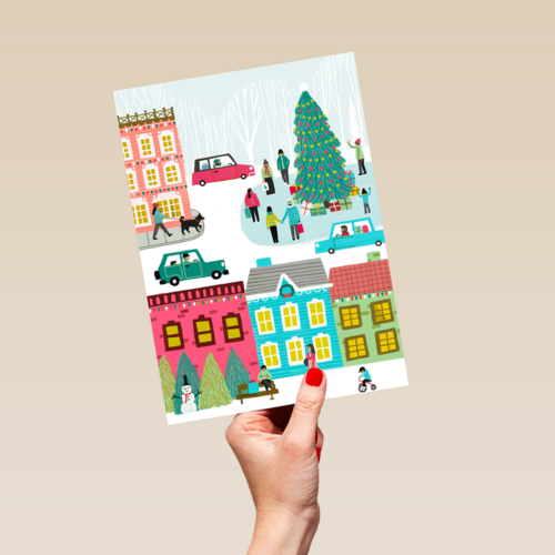 Kinderpostzegels dorp