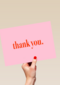 bedanktkaart thank you roze