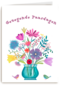 pasen kaart gezegende paasdagen met bloemen