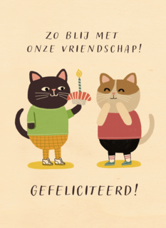 verjaardagskaart met sushi voor een kat