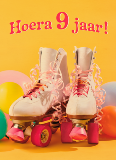 Hoera 9 Jaar rolschaatsen