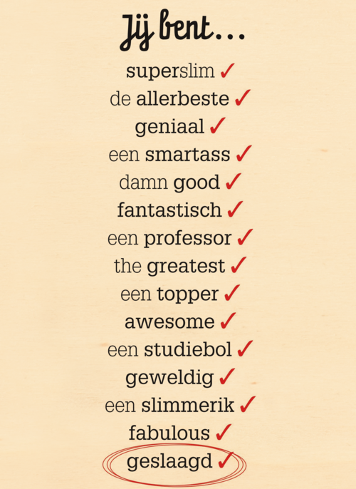 Houten Kaart Diploma | Hallmark | Houten Kaart Hallmark | Diploma | Omdat Ik Jou Een Verschrikkelijke Topper Bent Want Je Bent Geslaagd