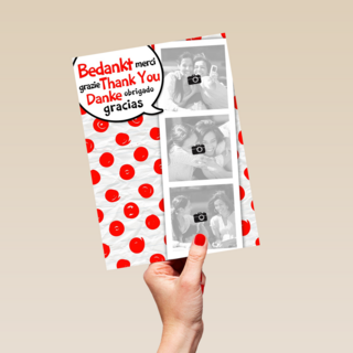 fotokaart rode stippen bedankt thank you danke