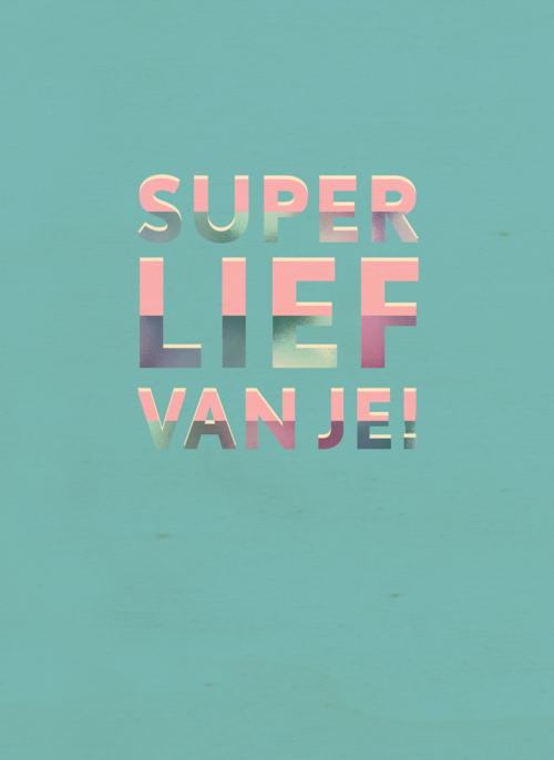 Houten Kaart | Bedankt Kaart Super Lief Van Je