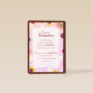 Bedankkaart Groot compliment More than words