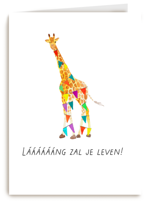 Laaaaaaaaang zal je leven kaart met giraf