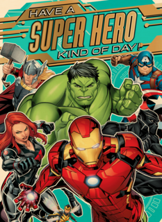 Avengers verjaardagskaart superhero