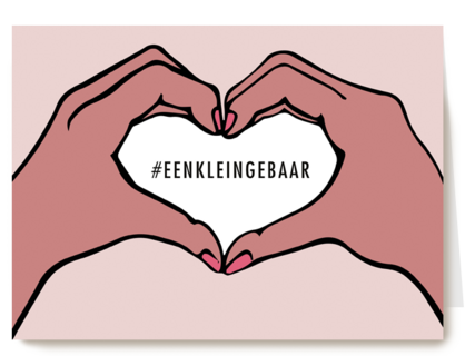 eenkleingebaar kaart een klein gebaar hart handen