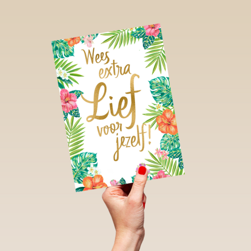 Beterschapskaart Botanical Wees extra lief voor jezelf
