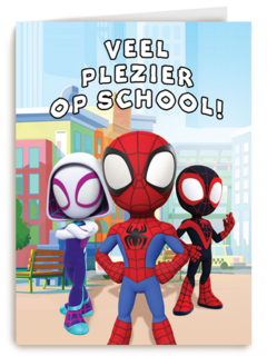 Back to school kaart Spiderman