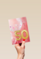 verjaardag kaart leeftijd 50 vrouw ballon