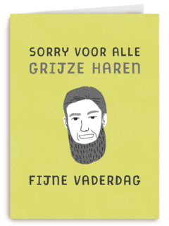 vaderdag kaart grijze haren