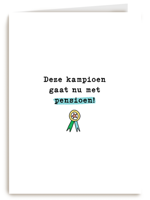 Kaart Hallmark | Nieuwe Baan | Pensioen Deze Kampioen Gaat Met Pensioen