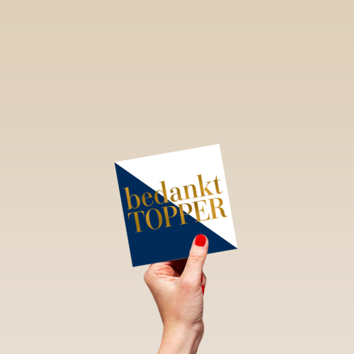 bedankt topper gouden letters