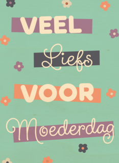 Moederdagkaart veel liefs voor Moederdag