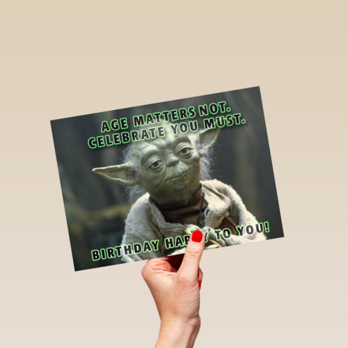 verjaardag kaart yoda