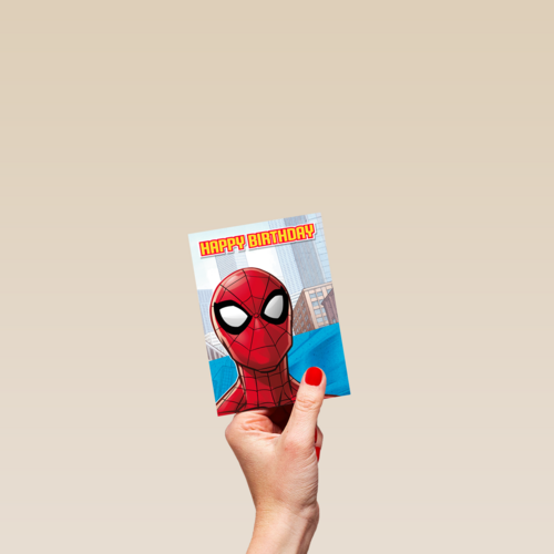 Spiderman verjaardagskaart Happy Birthday