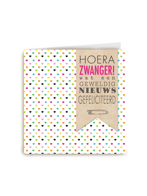 patroon gekleurde hartjes zwanger