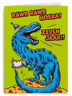 Rawr Hoera 7 Jaar Dino