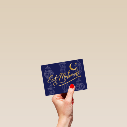 Eid Mubarak donkerblauw