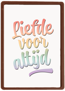 trouwkaart met liefde voor altijd in regenboog