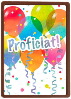 proficiat met ballonnen en confetti