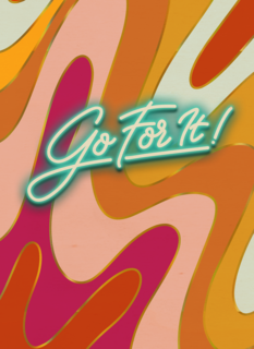 Motivatie kaart swirls en neon