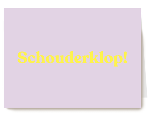 goed gedaan kaart andc schouderklopje