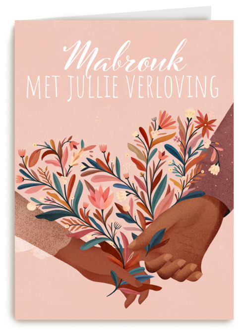 Verlovingskaart mabrouk met jullie verloving