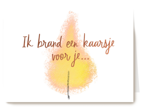 Kaart Hallmark | Moeilijke Momenten | Ik Brand Een Kaarsje Voor Je