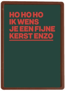 kerstkaart hohoho ik wens je fijne kerst enzo