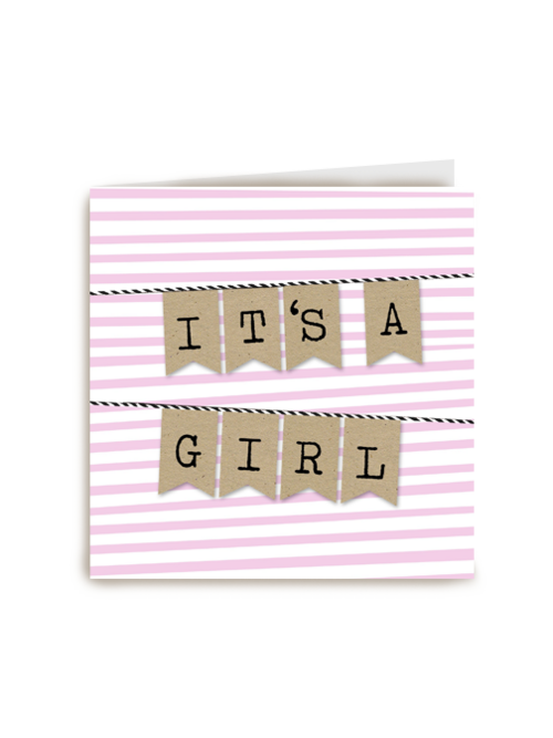 its a girl slinger op streepachtergrond