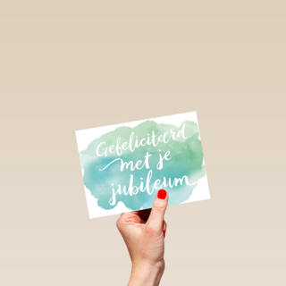 watercolor gefeliciteerd met je jubileum